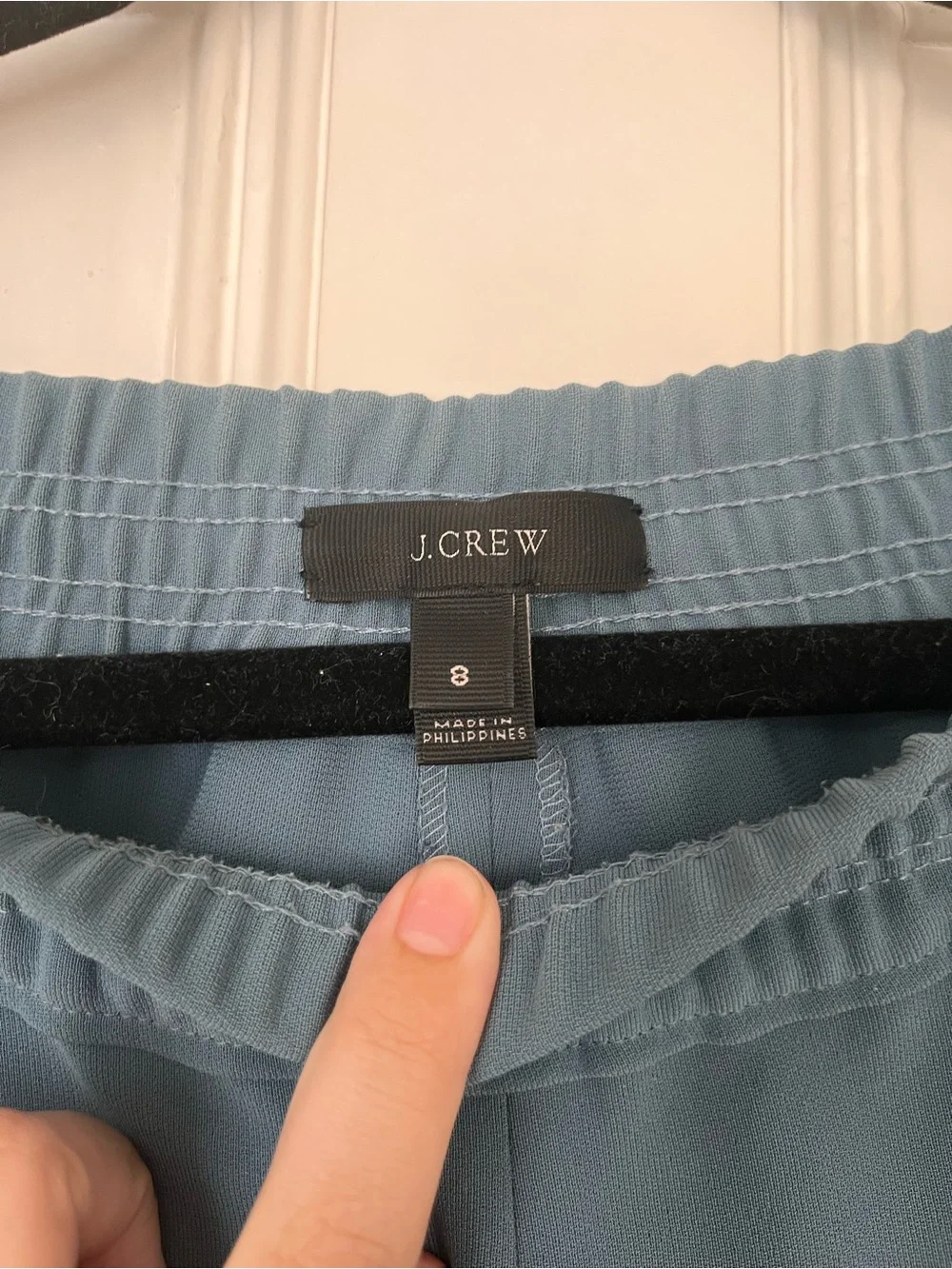 J.Crew Crepe Elastic Waist Shorts Blue High Rise Sporty